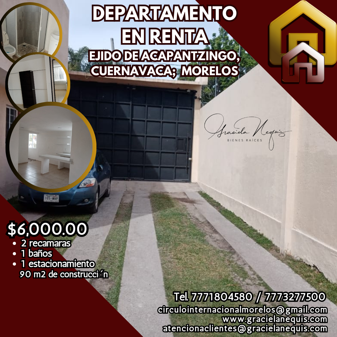 Departamento en condominio en ejidos de Acapantzingo, Cuernavaca; Morelos. Cod. 217 R